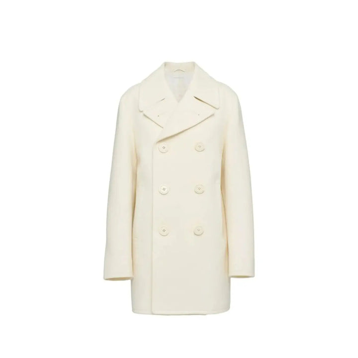 Prada White Wool Coat