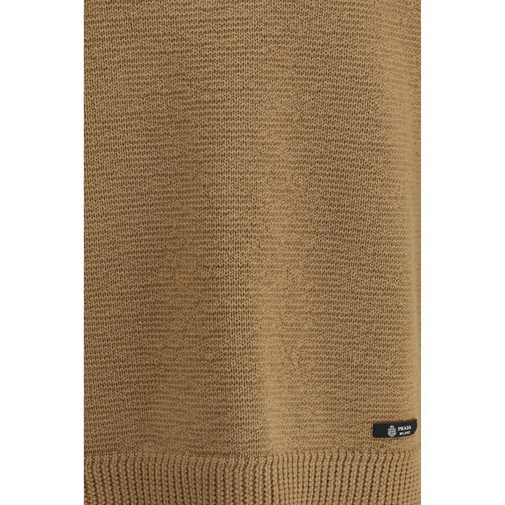 Prada Wool Crew-Neck Sweater Luxury Designer Clothing for Men