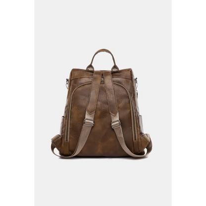 Stylish PU Leather Backpack for Dressy Looks and Everyday Functionality Bags Shopping bags Trendsi