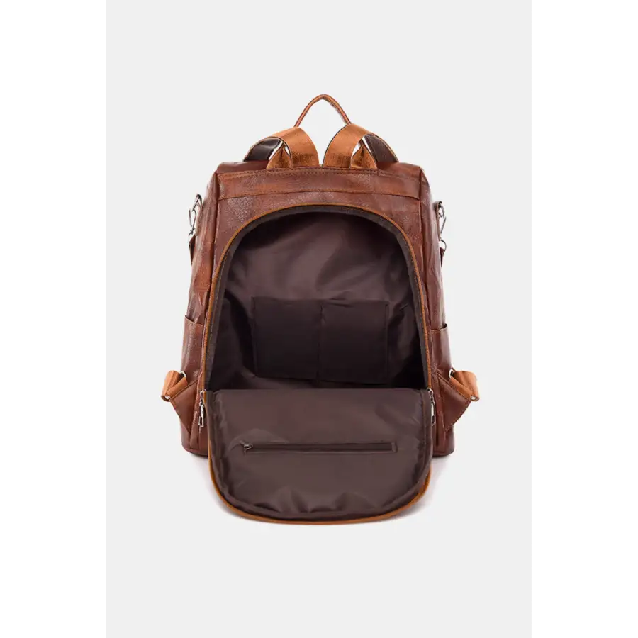 Stylish PU Leather Backpack for Dressy Looks and Everyday Functionality Bags Shopping bags Trendsi