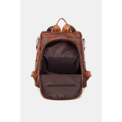 Stylish PU Leather Backpack for Dressy Looks and Everyday Functionality Bags Shopping bags Trendsi