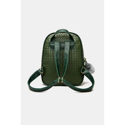 Stylish PU Leather Backpack with Pom-Pom Pendant a True Embodiment of Chic Bags Shopping bags Trendsi