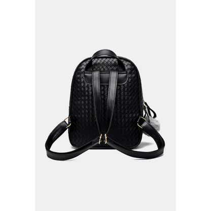 Stylish PU Leather Backpack with Pom-Pom Pendant a True Embodiment of Chic Bags Shopping bags Trendsi