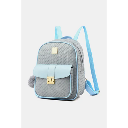 Stylish PU Leather Backpack with Pom-Pom Pendant a True Embodiment of Chic Bags Shopping bags Trendsi