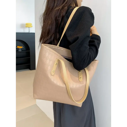 Luxury Imported Large Leather Tote Bags Shopping bags Trendsi