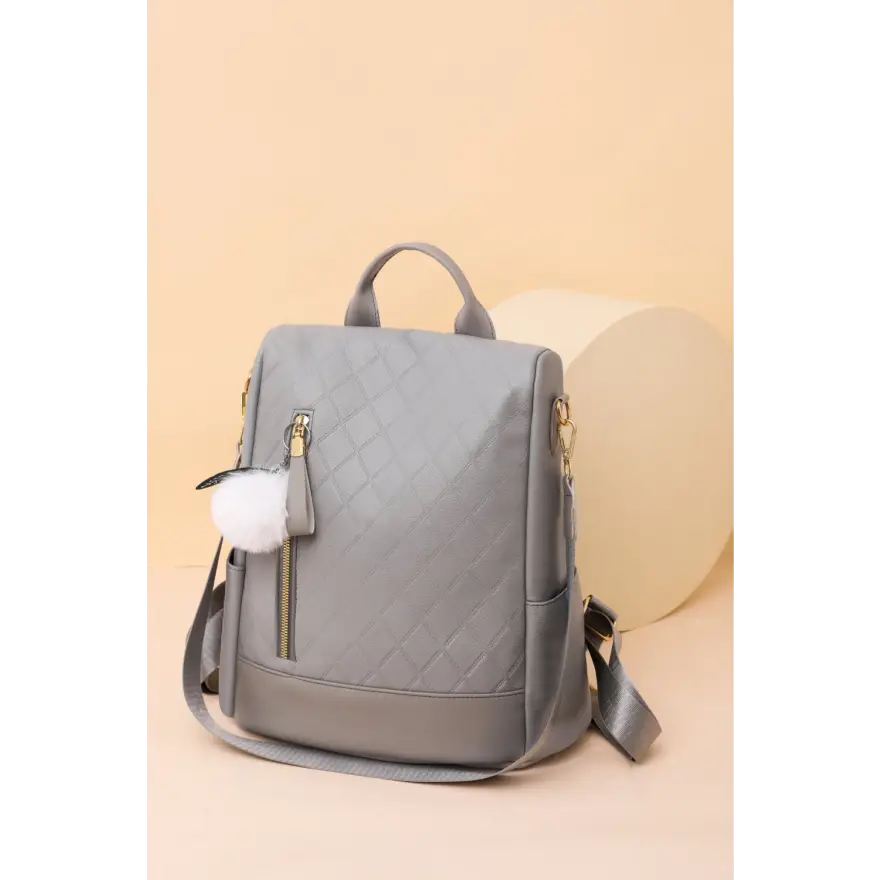 Enchanting Pum-Pum Zipper Backpack Elegant Everyday Style Bags Shopping bags Trendsi