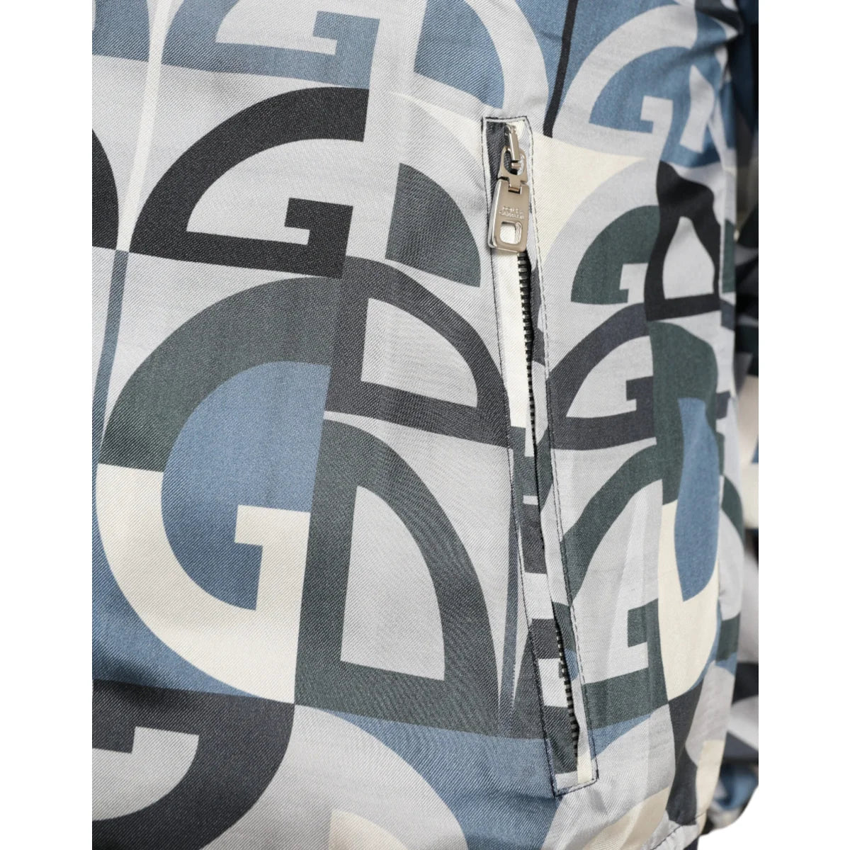 Pure Silk Gabbana Bomber Jacket Dolce Logo Print Luxury Redefined &