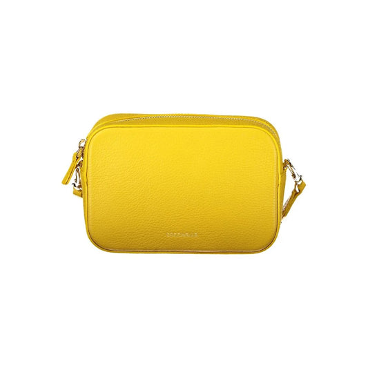 Radiant Coccinelle Tebe Bag in Vibrant Yellow Leather