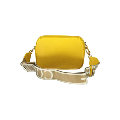 Radiant Coccinelle Tebe Bag in Vibrant Yellow Leather