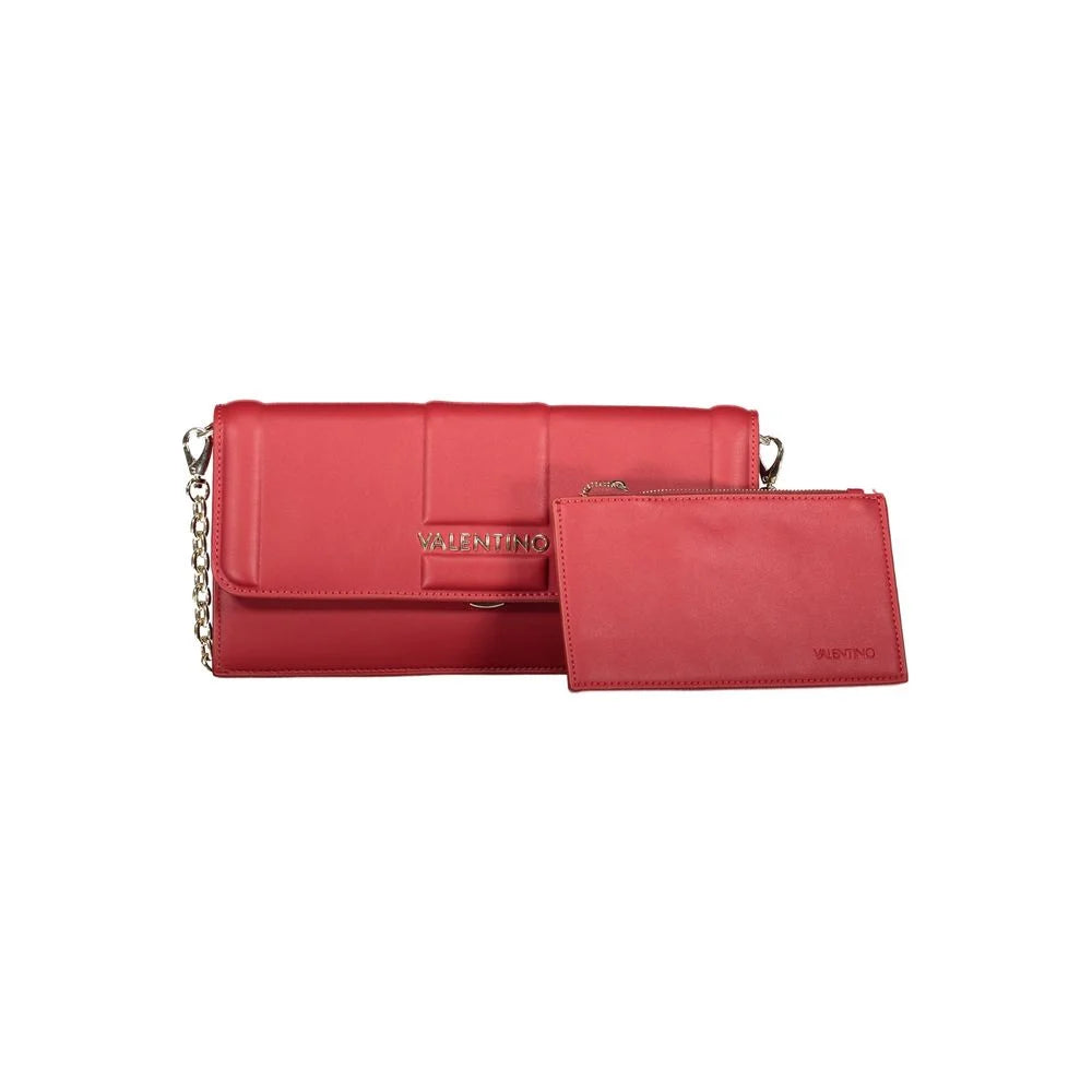 Radiant Mario Valentino Red Pouch with Removable Chain Strap