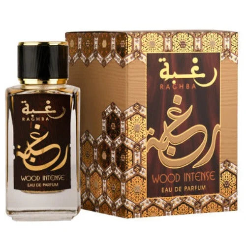 Raghba Wood Intense Eau de Parfum Unisex Oriental Woody Fragrance Lattafa
