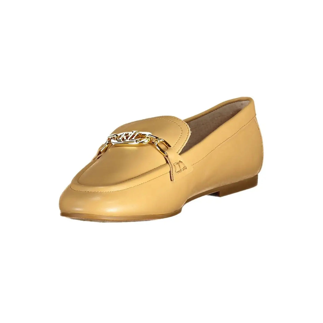 Ralph Lauren Beige Leather Womens Classic Shoe