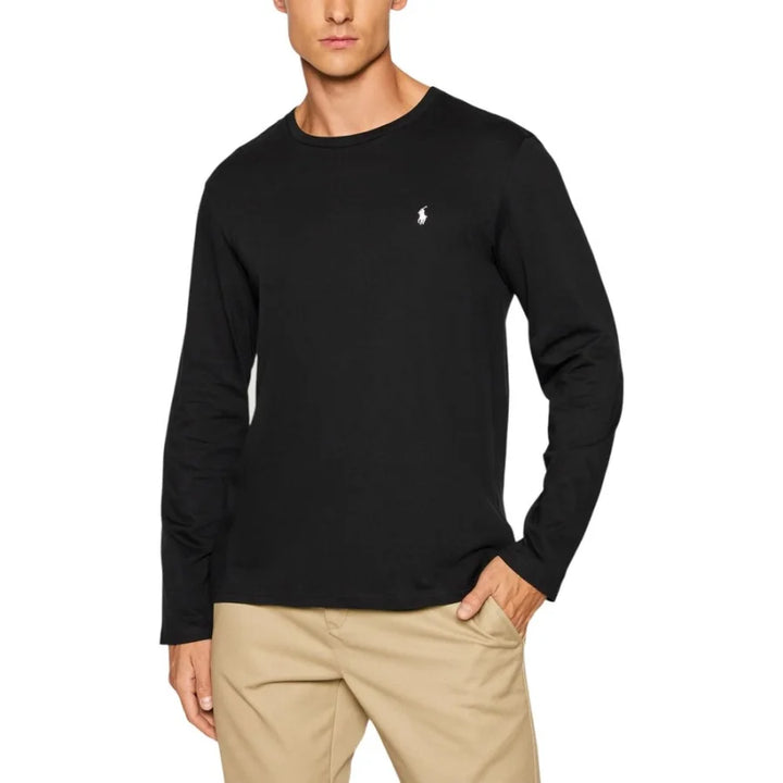 Ralph Lauren Black Cotton Long Sleeve T-Shirt