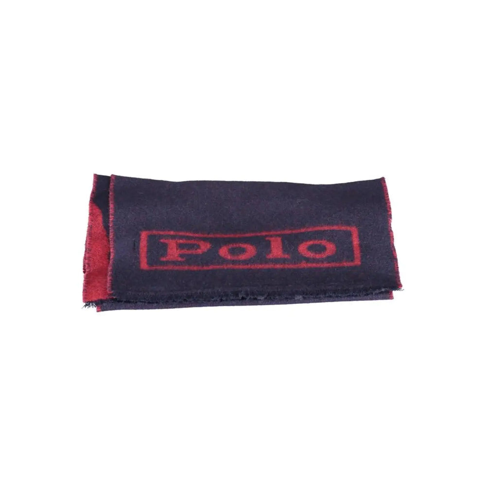Ralph Lauren Blue Wool Men Scarf