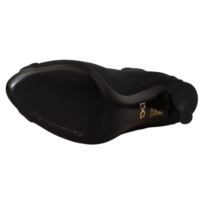 Rare Dolce Gabbana Heel Boots Sleek Open Toe Elegance &