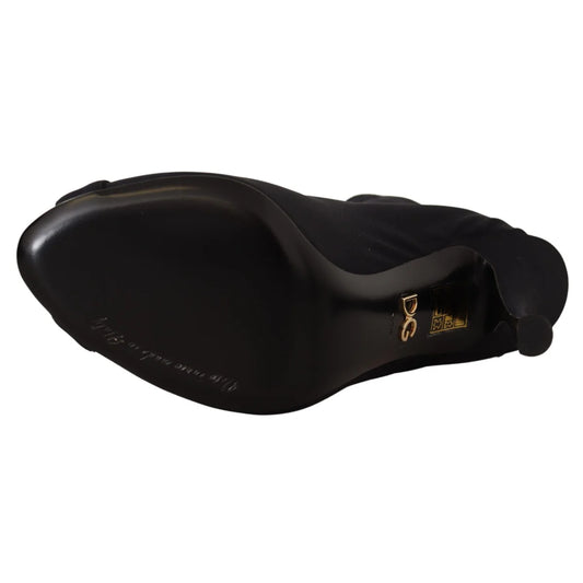 Rare Dolce Gabbana Heel Boots Sleek Open Toe Elegance &