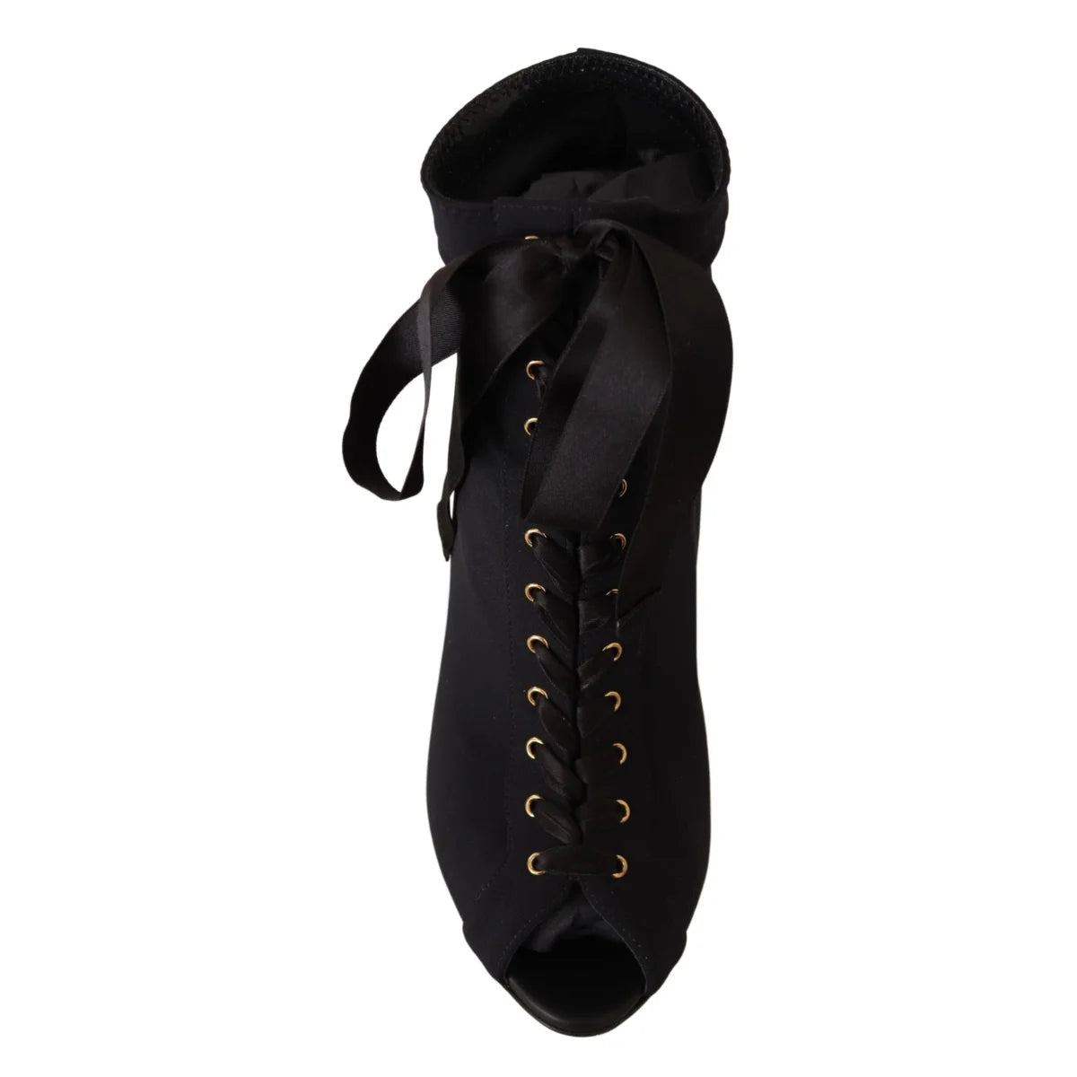 Rare Dolce Gabbana Heel Boots Sleek Open Toe Elegance &