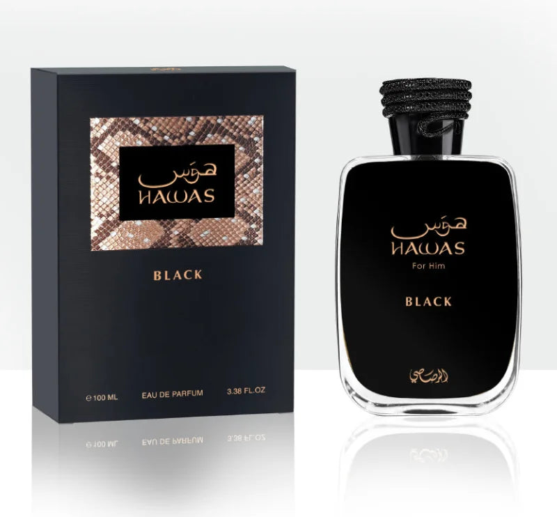 Rasasi Men’s Cologne - Hawas Black Unleashed Fresh Scent For Men