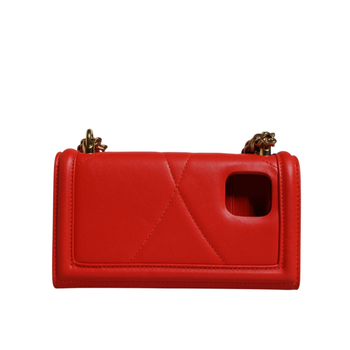 Red Hot Luxury Dolce Gabbana Devotion Bag in Quilted Lamb Leather &