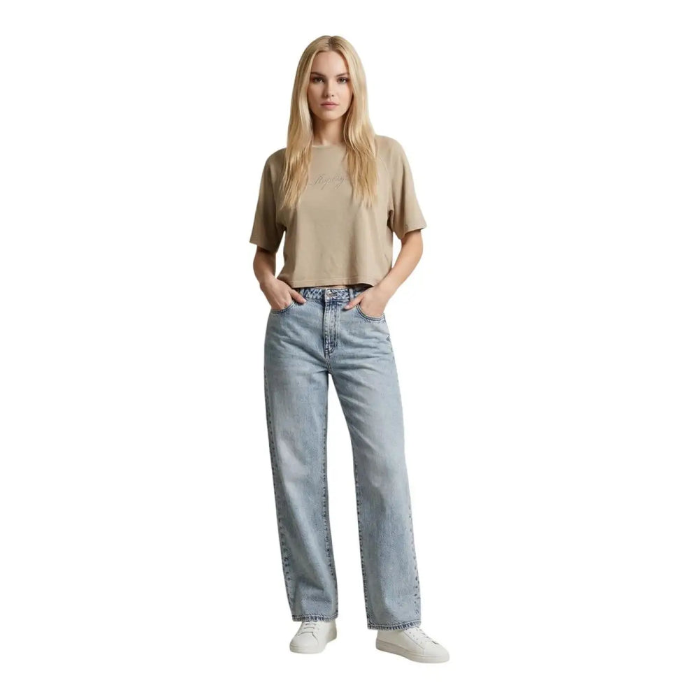 Replay Beige Cotton T-shirt