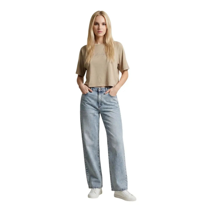 Replay Beige Cotton T-shirt