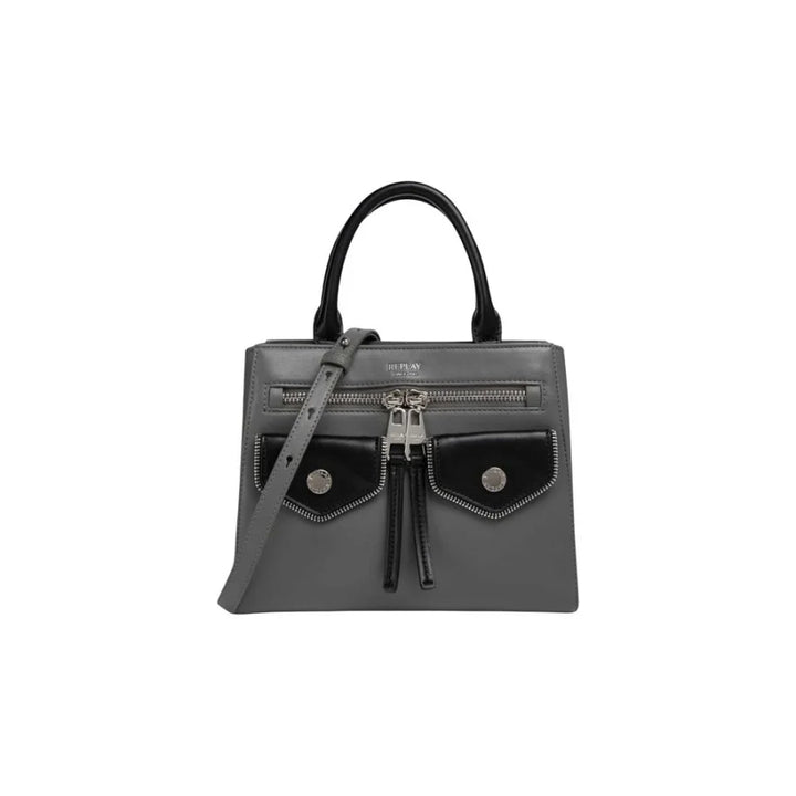 Replay Bicolor Polyester Handbag