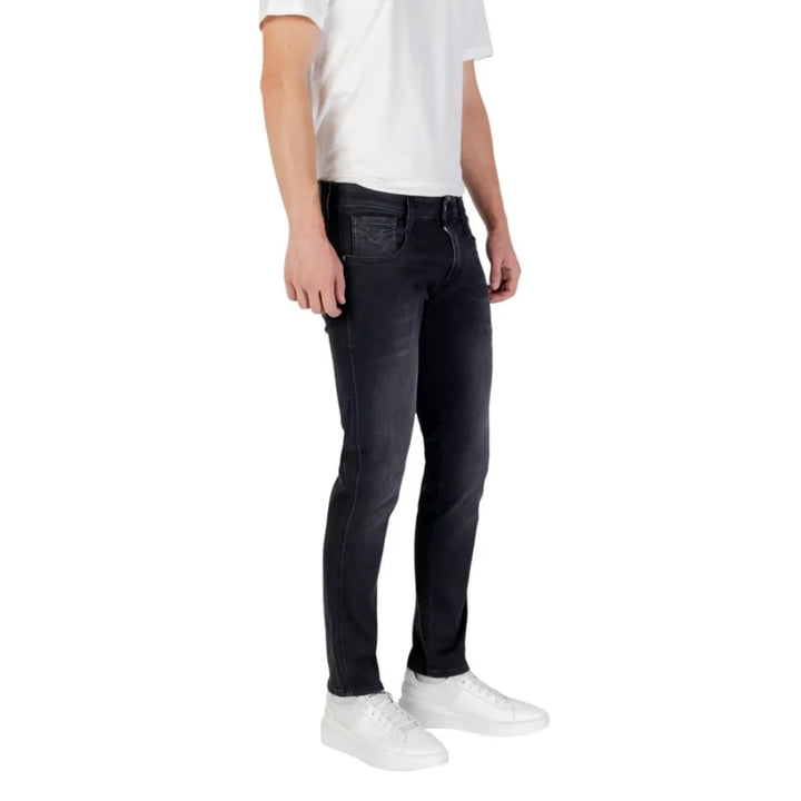 Replay Black Cotton Skinny Jeans