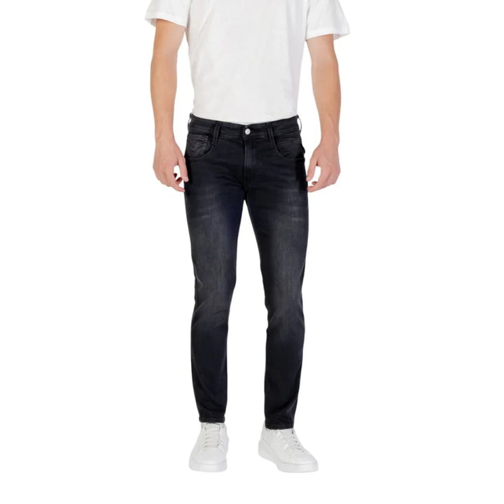 Replay Black Cotton Skinny Jeans