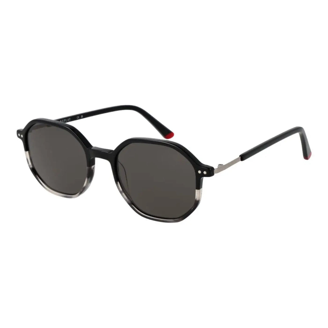 Replay Black Plastic Sunglasses
