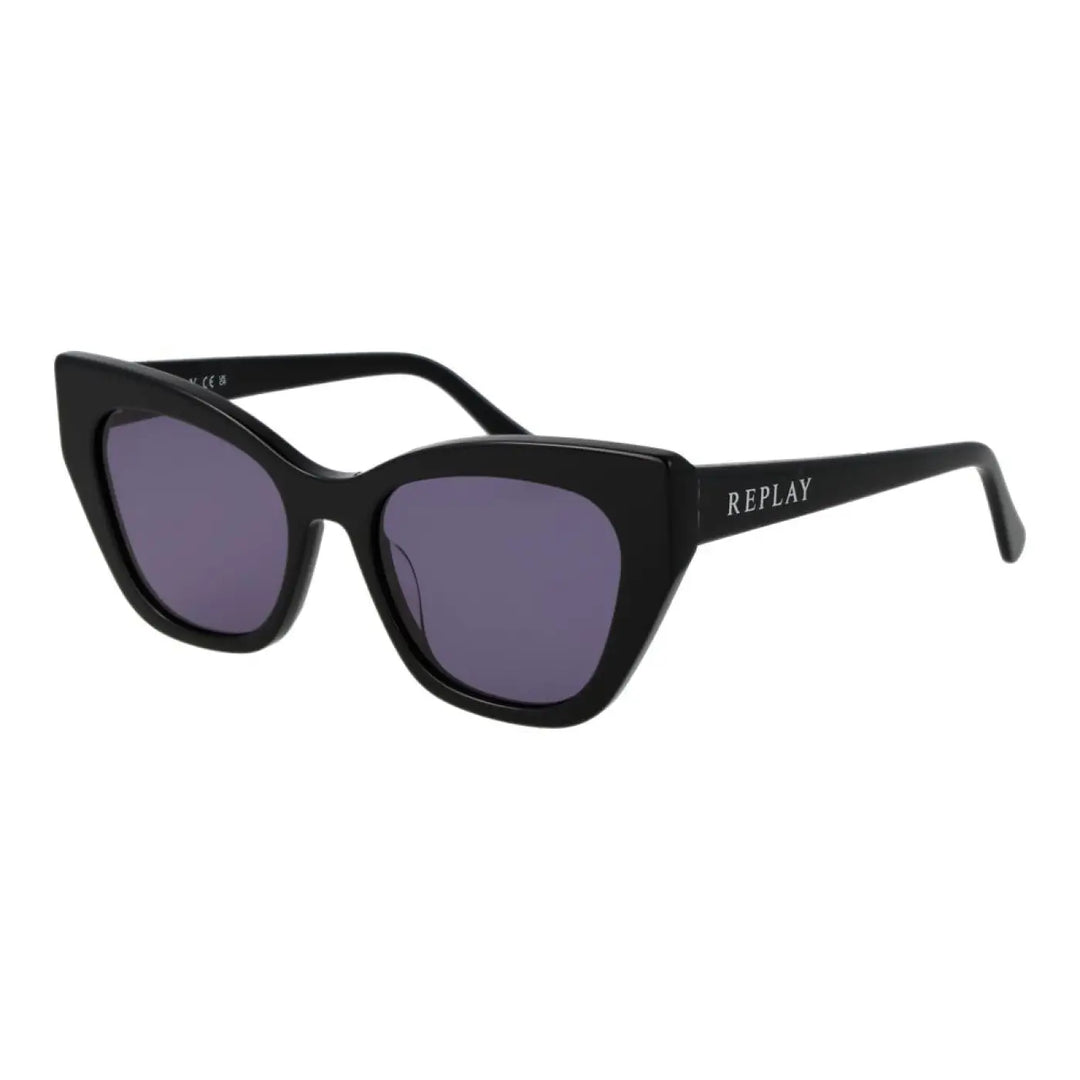Replay Black Plastic Sunglasses