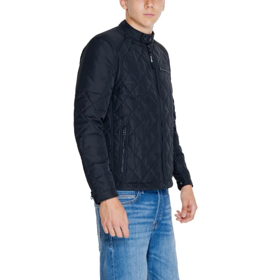 Replay Black Polyamide Bomber