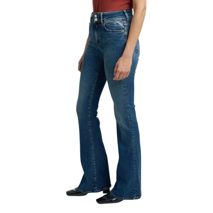 Replay Blue Cotton Bootcut Jeans