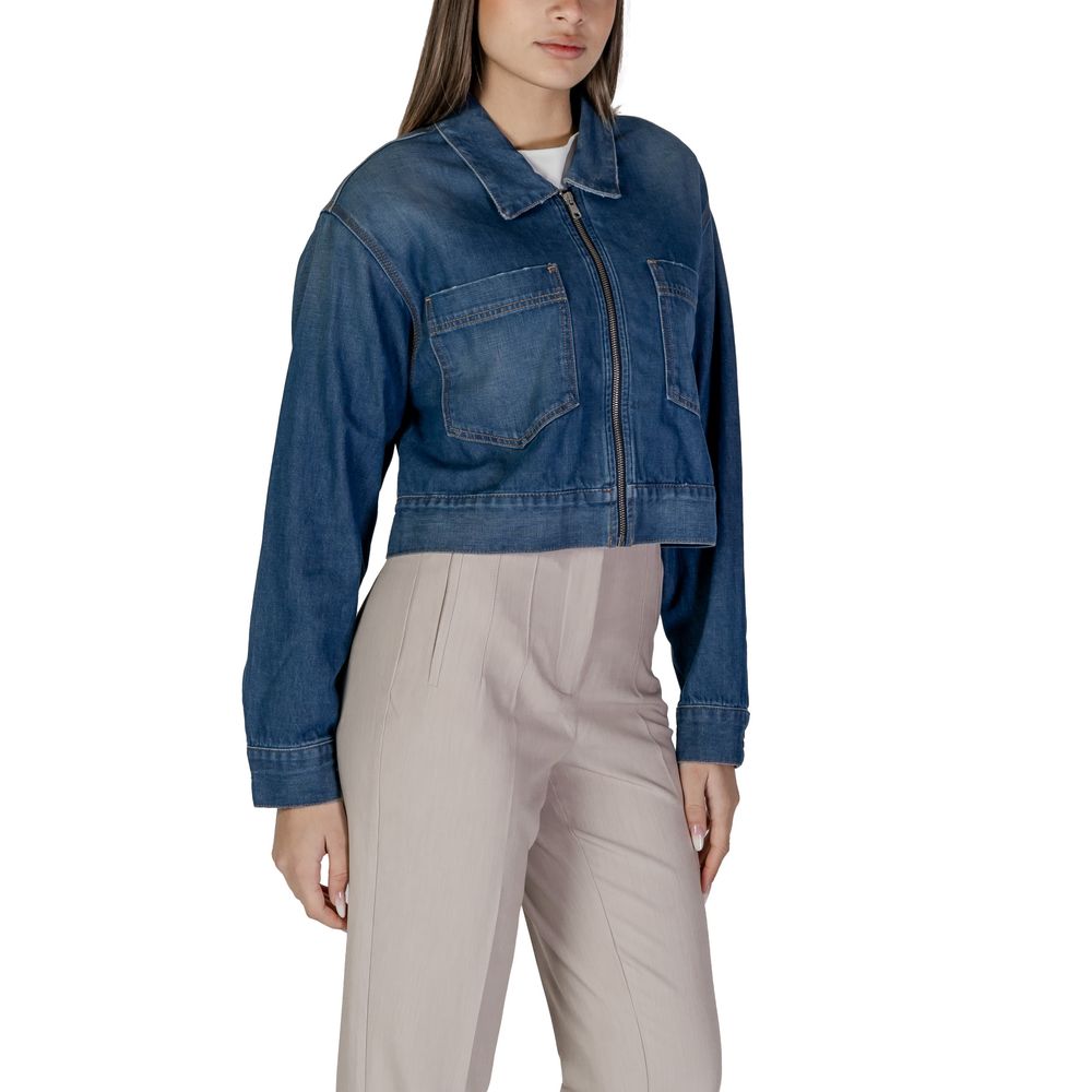 Replay Trucker Jackets - Blue Cotton Denim Jacket