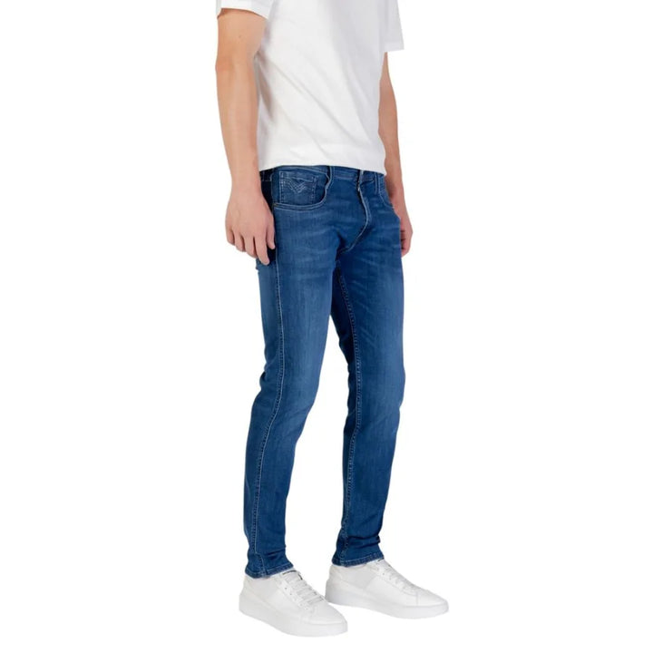 Replay Blue Cotton Skinny Jeans