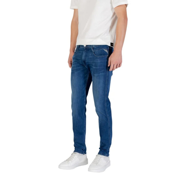 Replay Blue Cotton Skinny Jeans