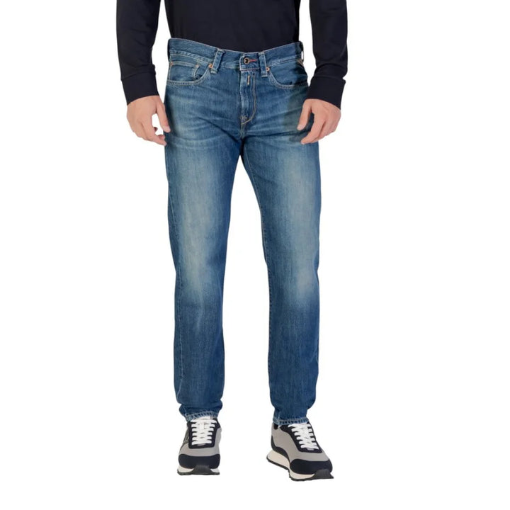 Replay Blue Cotton Skinny Jeans