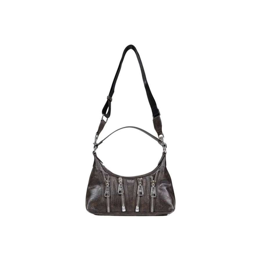 Replay Brown Polyethylene Handbag