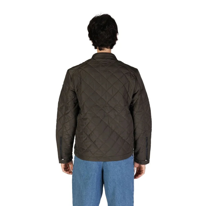 Replay Green Polyamide Biker Jacket