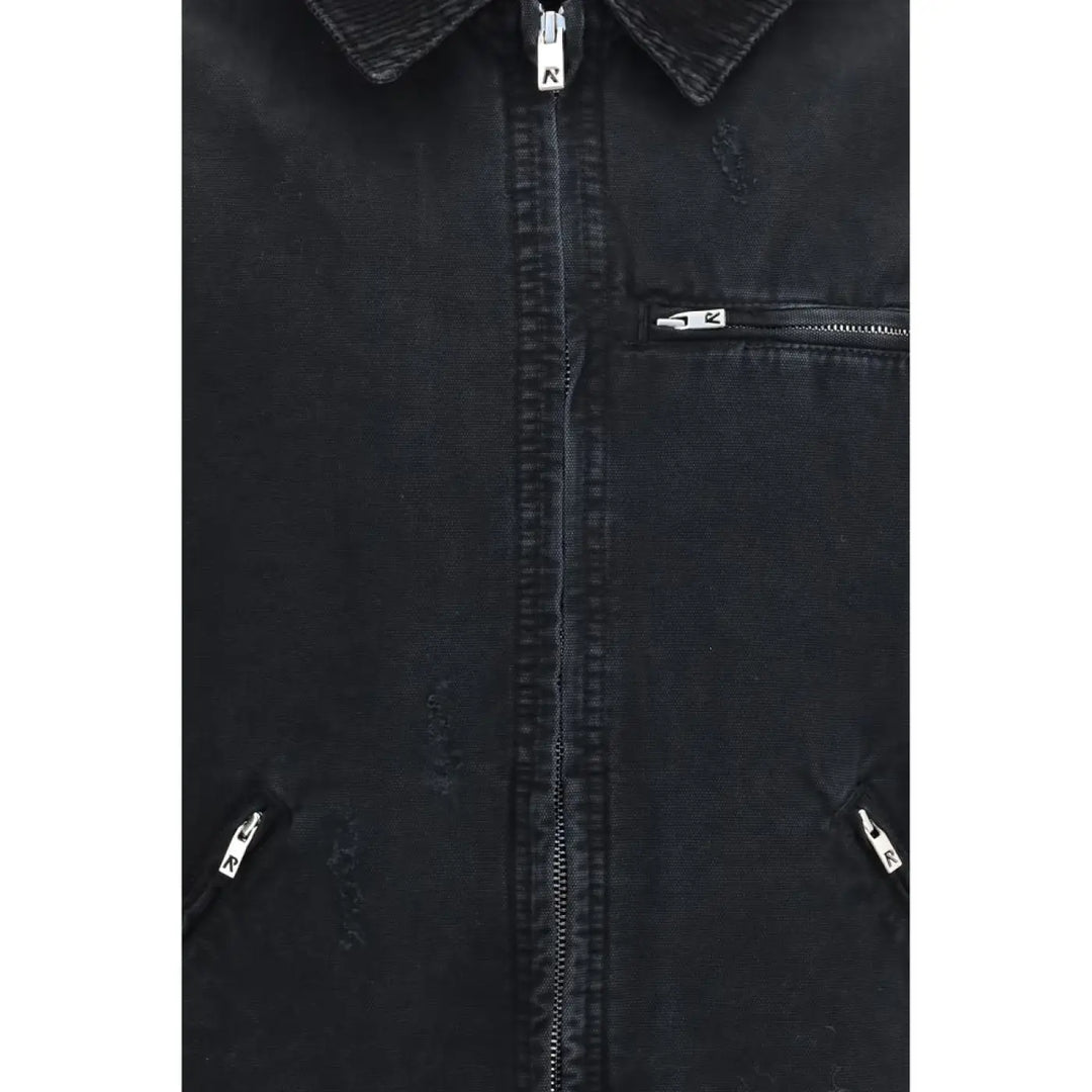 Represent Black Cotton Full-length Jacket