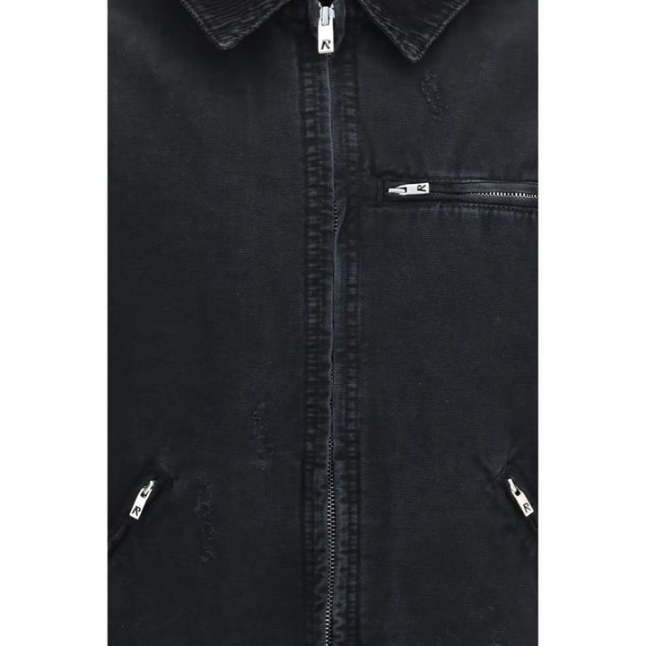 Represent Black Cotton Full-length Jacket