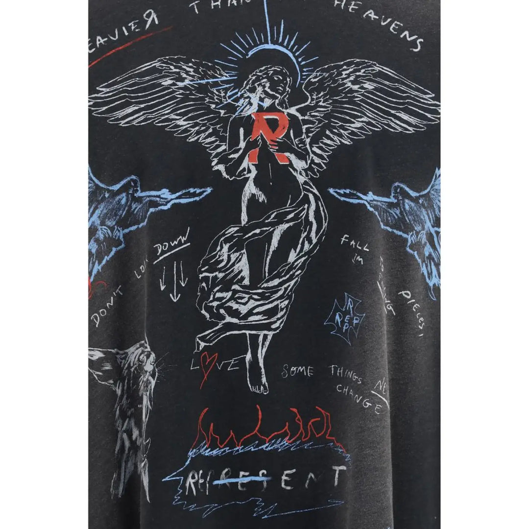 Represent Black Cotton T-shirt