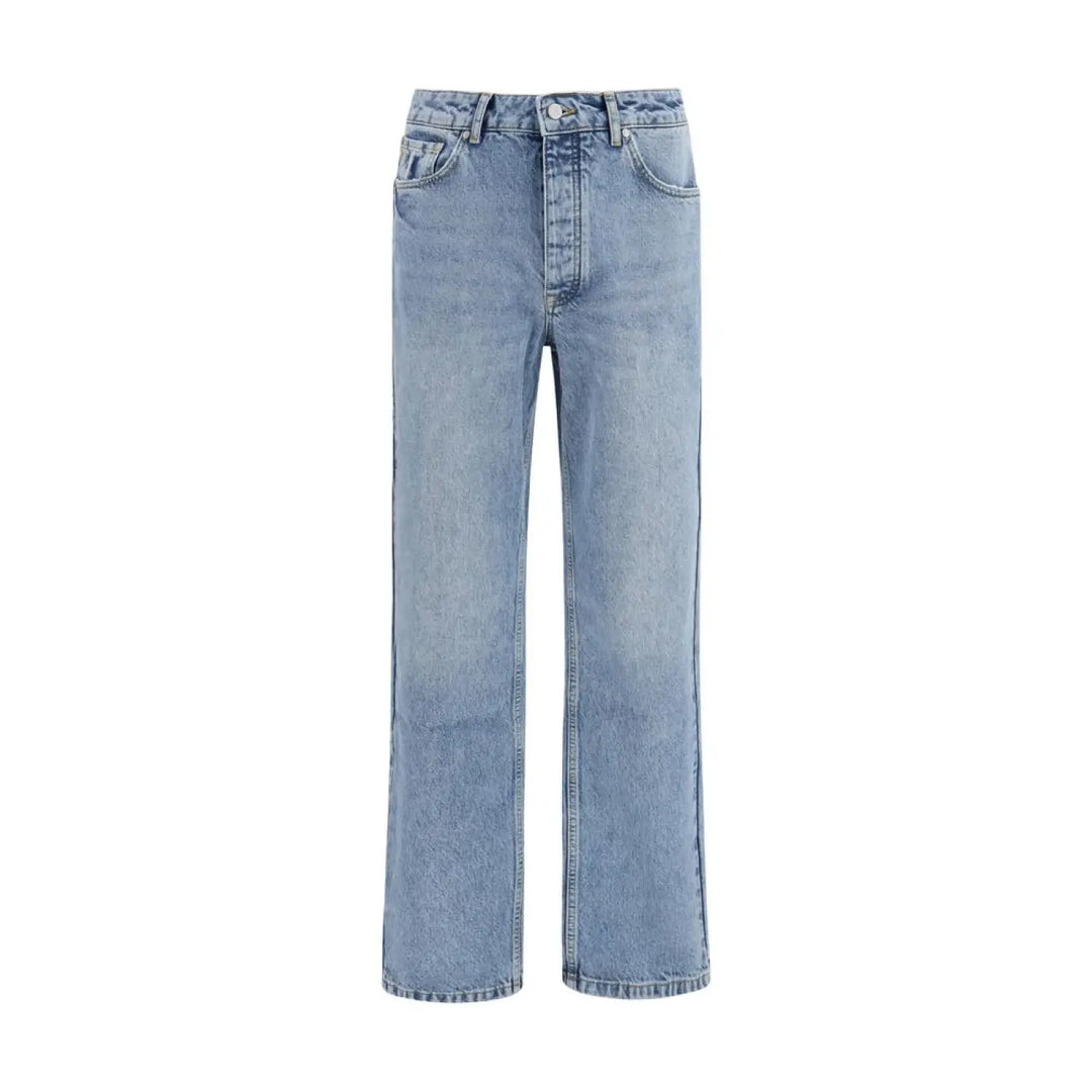 Represent Blue Cotton Straight-leg Jeans