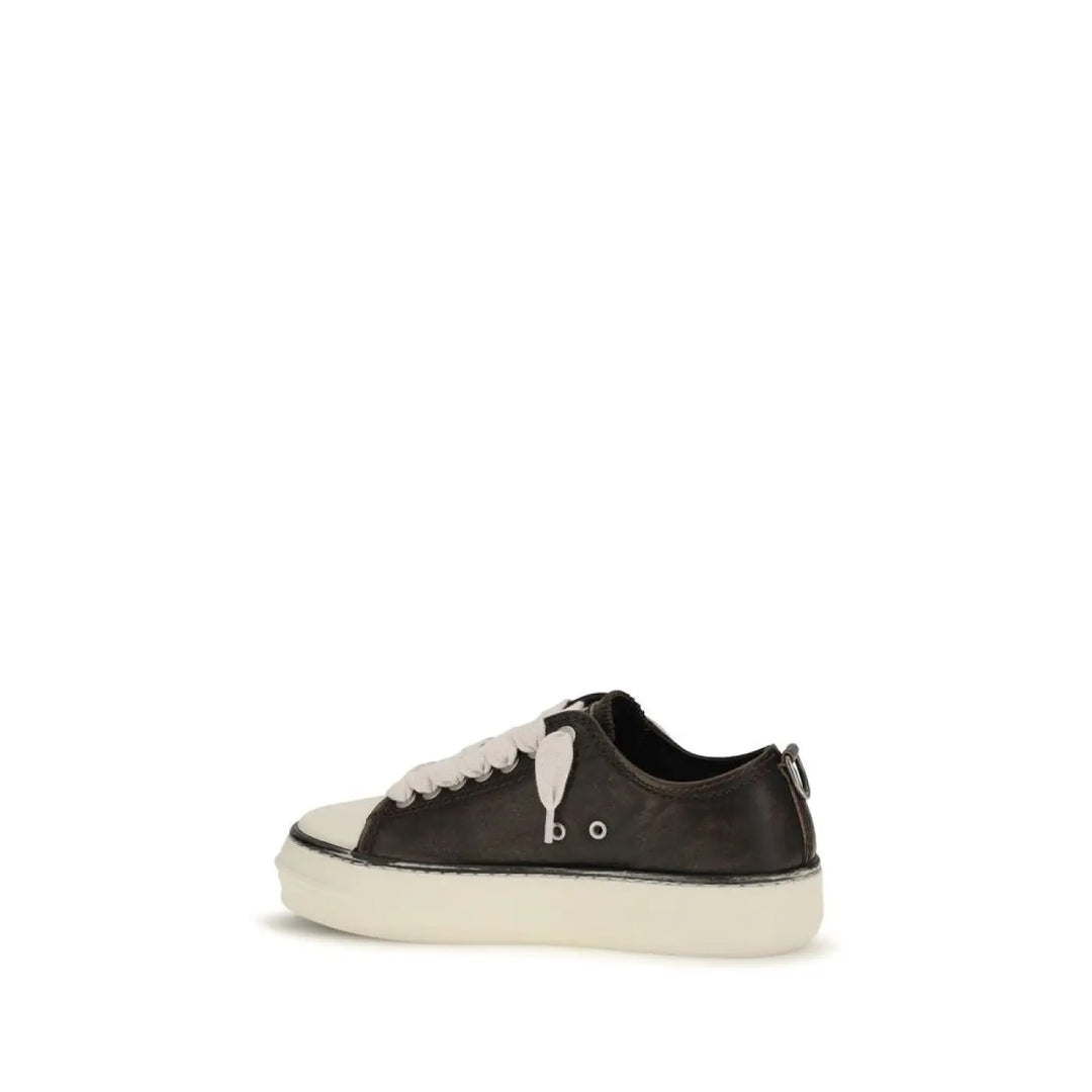 Represent Brown Calf Leather Bos Taurus Chunky Sneakers