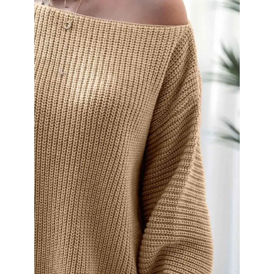Effortless Chic Rib Knit Mini Sweater Dress Clothing Tops Trendsi