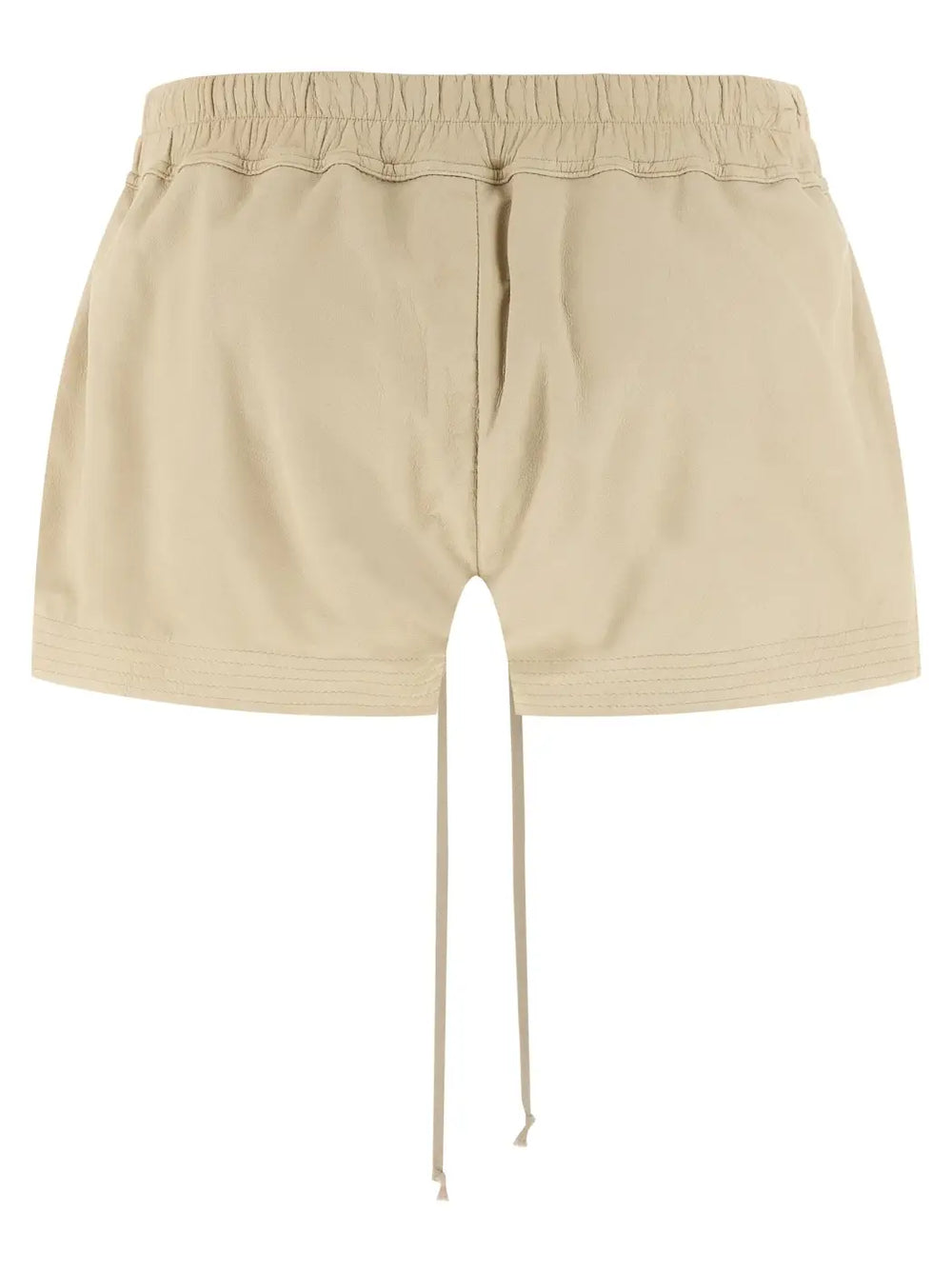 Rick Owens Beige Lamb Leather Bermuda Shorts