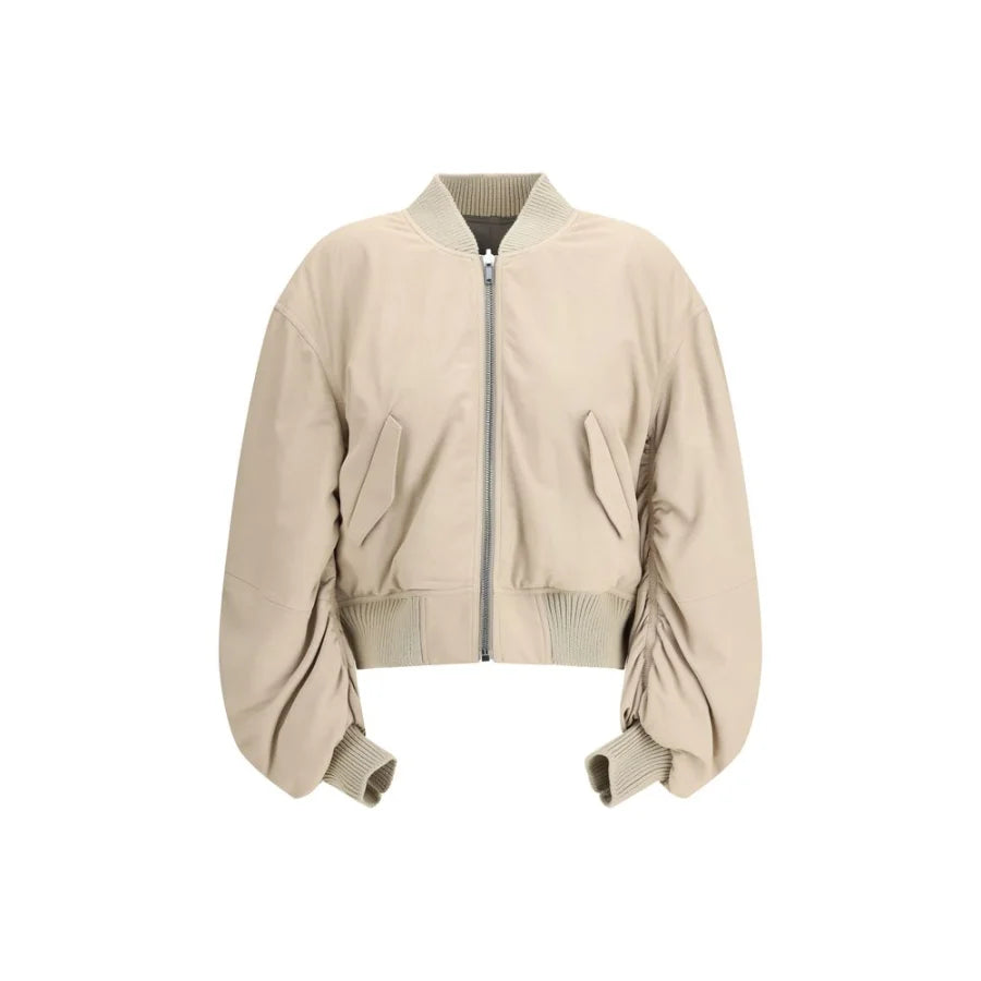 Rick Owens Beige Leather Jacket