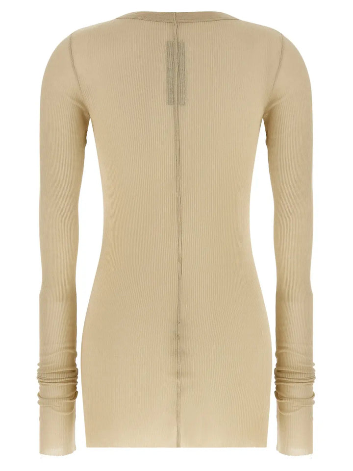 Rick Owens Beige Viscose Long Sleeve T-shirt