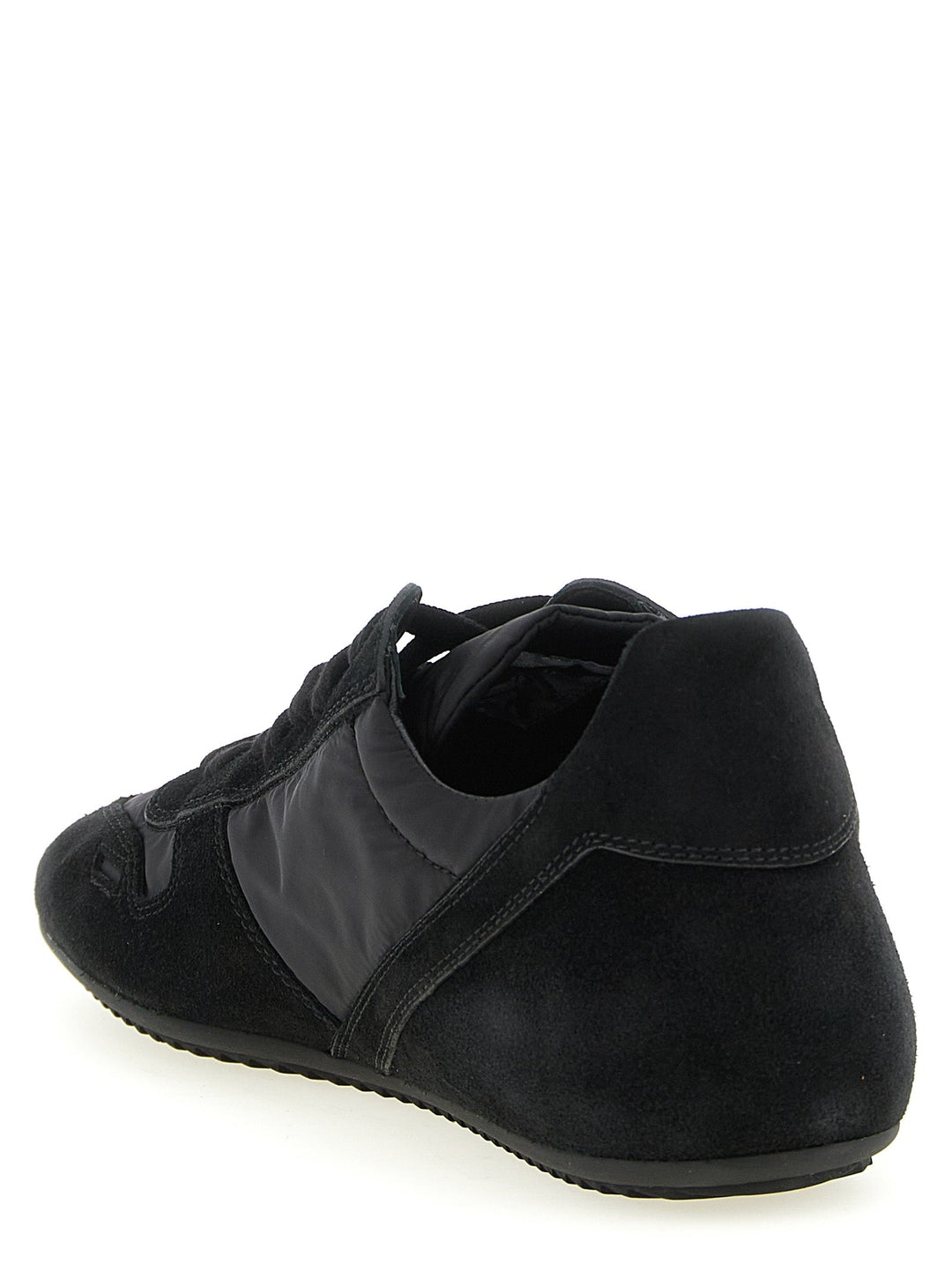 Rick Owens Black Calfskin Athletic Sneakers