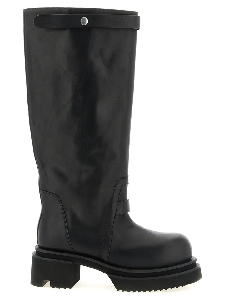 Rick Owens Black Calfskin Over the Knee