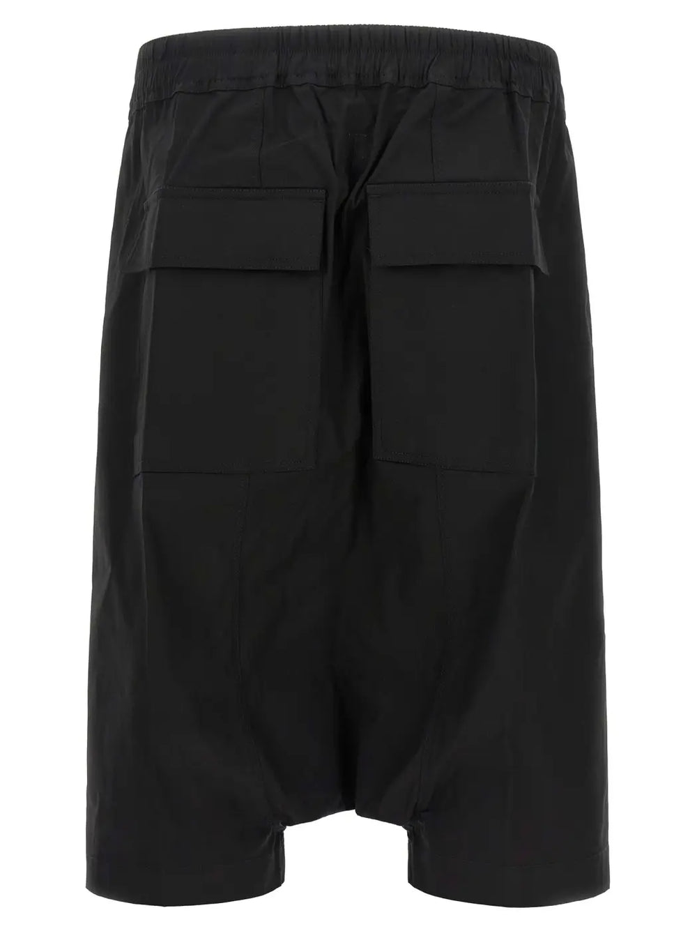 Rick Owens Black Cotton Bermuda Shorts
